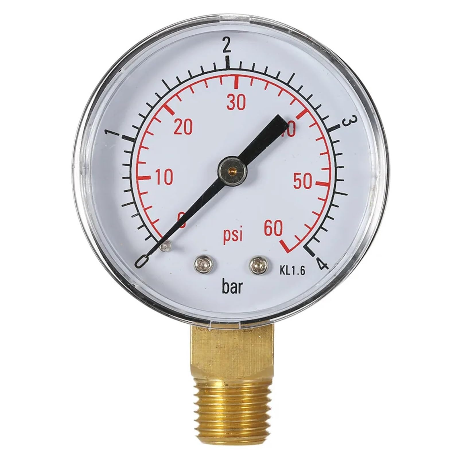 Manomètre de pression hydraulique eau 0-4 bar cadran 50 mm - 8