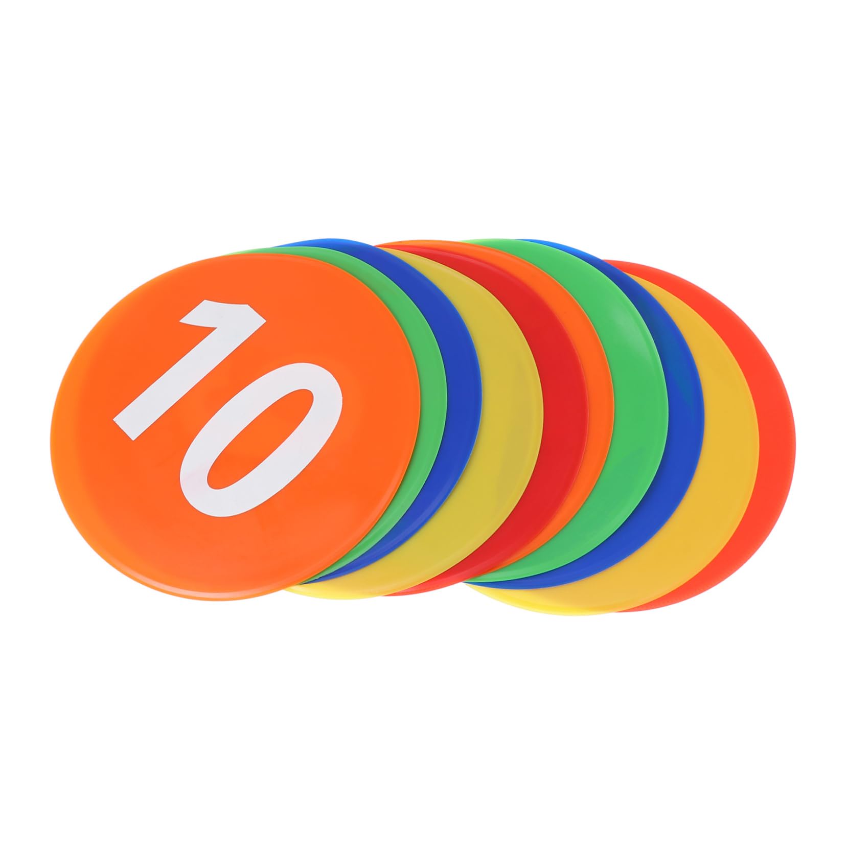 ibasenice Football Training Signs Soccer Line Markers PVC Disc Plates Bright Visual Acuity for Sports Practice