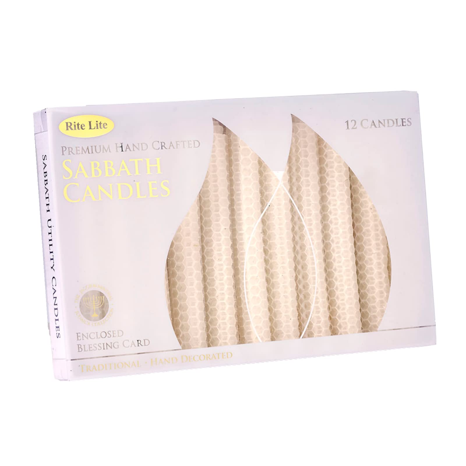 Shabbat Candles Organic Vegan Shabbat Candles 12 Pack Palm Wax