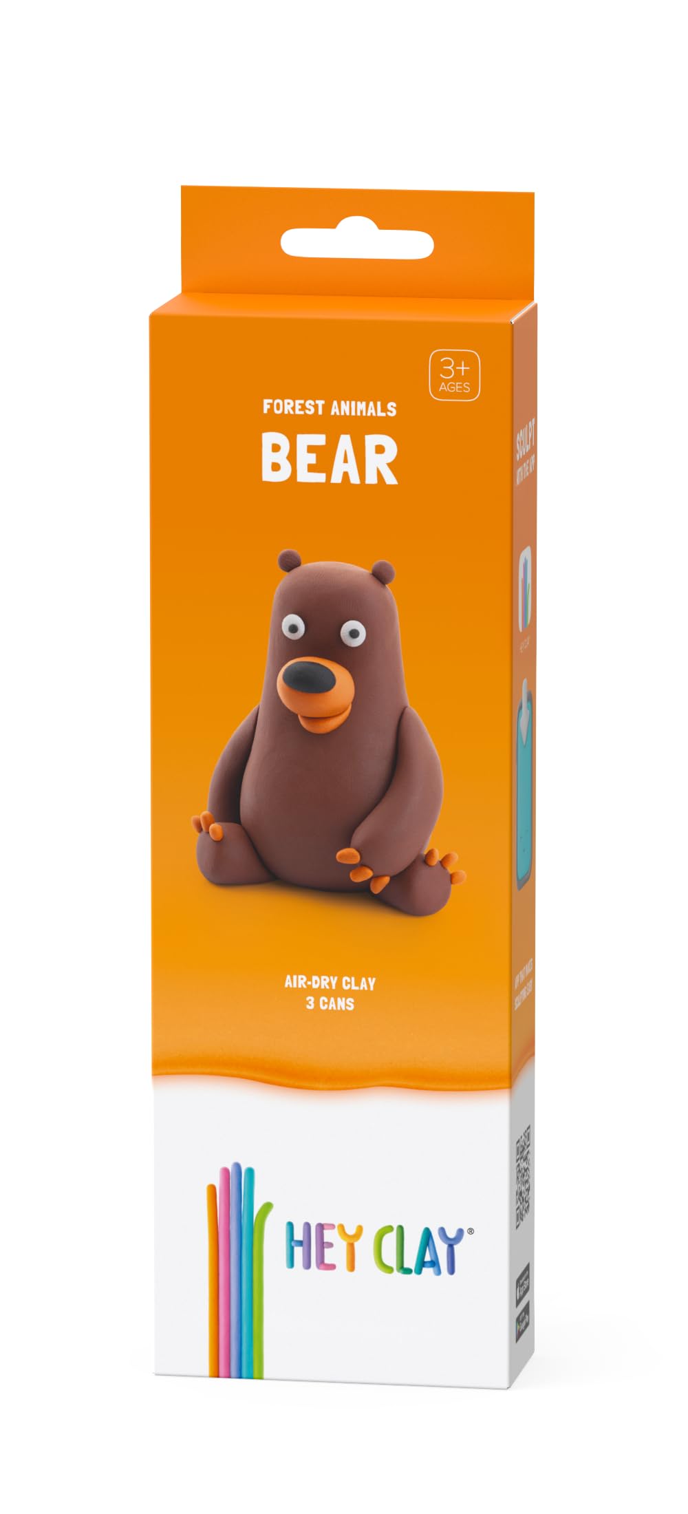 HEY CLAY Modeling Air-Dry Clay Kit for Kids Creative Gift Age 3+ (3 cans)