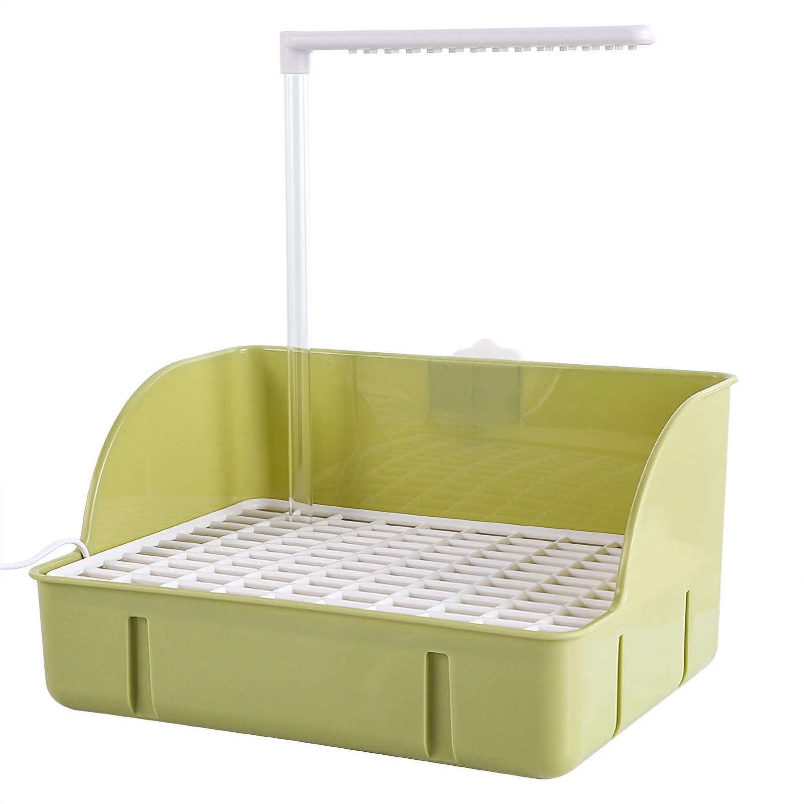 ROOJUNE Bird Bath, Automatic Parrot Shower Bath with Pump, Birds Shower Bathtub with Running Water, Birdcage, Medium Birds Parakeet Budgies Cockatiels Conures Finches, Lovebird