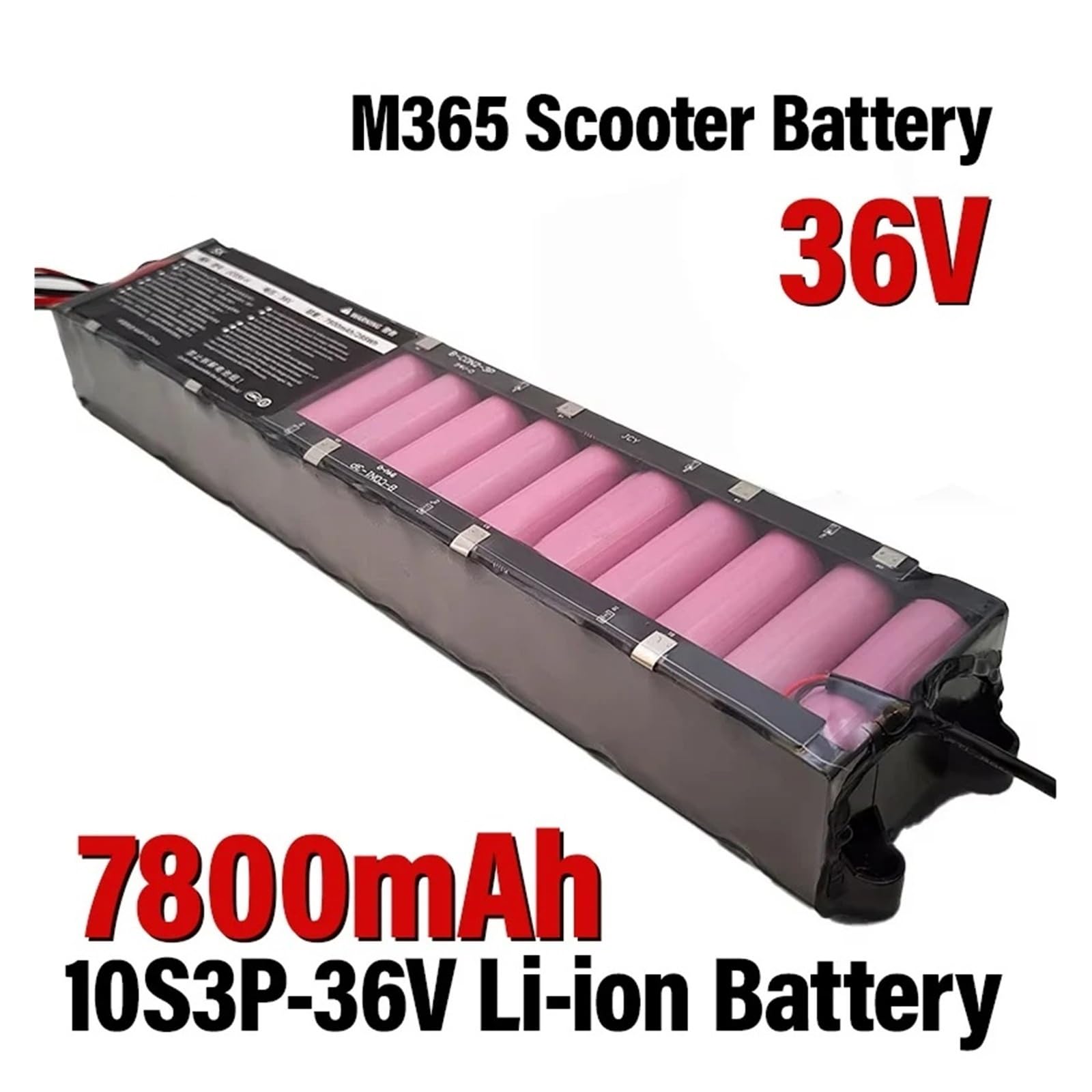 Batteria agli ioni di litio da 36 V, compatibile con batterie dedicate Xiaomi M365 e M356 Pro, 7800 mAh, con un'autonomia di 30 km.