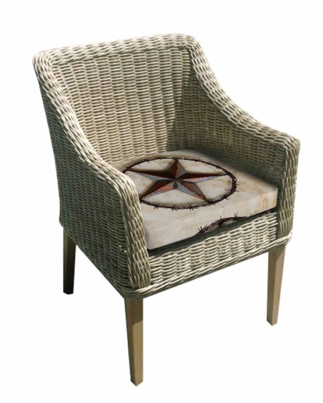 Hokiten Texas Star Vintage Outdoor Cushion Chair Cover Set of 2 - Waterproof Couch Seat Covers, Abstract Country Stars Modern Patio Furniture Protector Cushions Slipcovers for Sofa/RV, 22