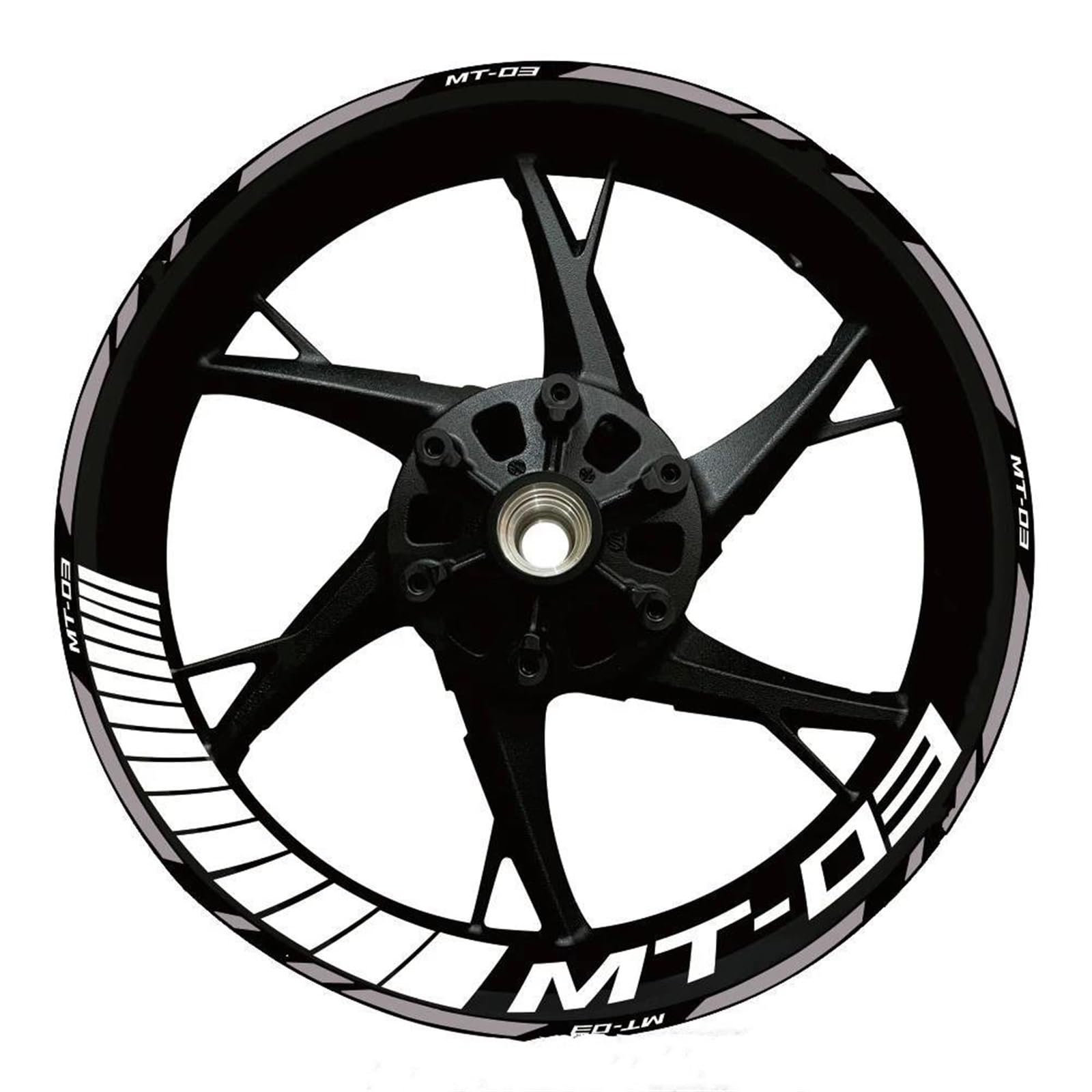 Piwine Style 3 Stickers Motorcycle Wheel Stickers Reflective Decorative Rim For Yamaha Mt-03 Mt 03 Mt03 2020-2022(Style 3)