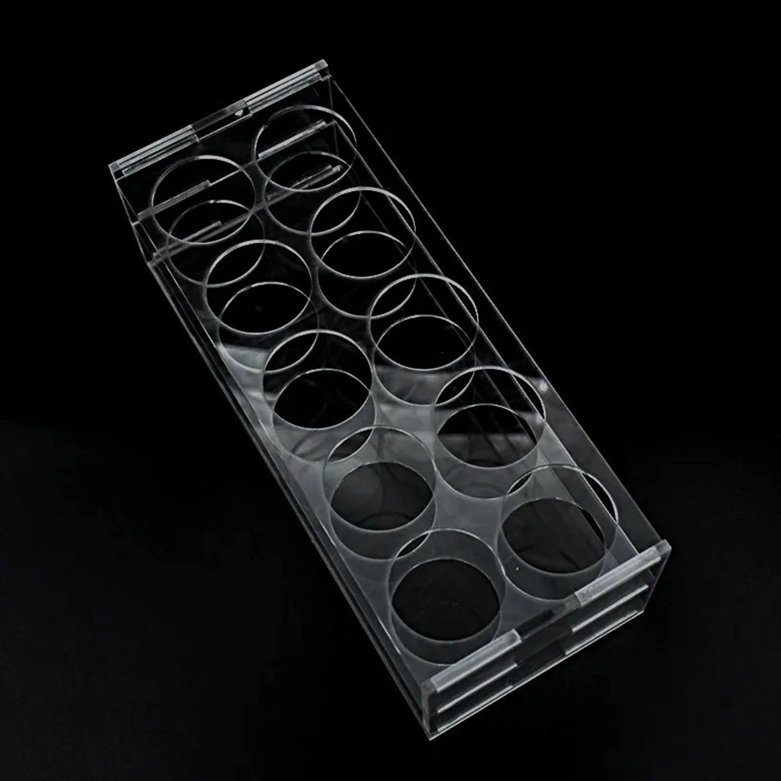 Tubos de ensayo vacíos transparentes con tapas, Rack de equipos de laboratorio for tubos de centrífuga de 100 ml Soporte for 8 tubos Soporte transparente for tubos de ensayo Diámetro 40 mm