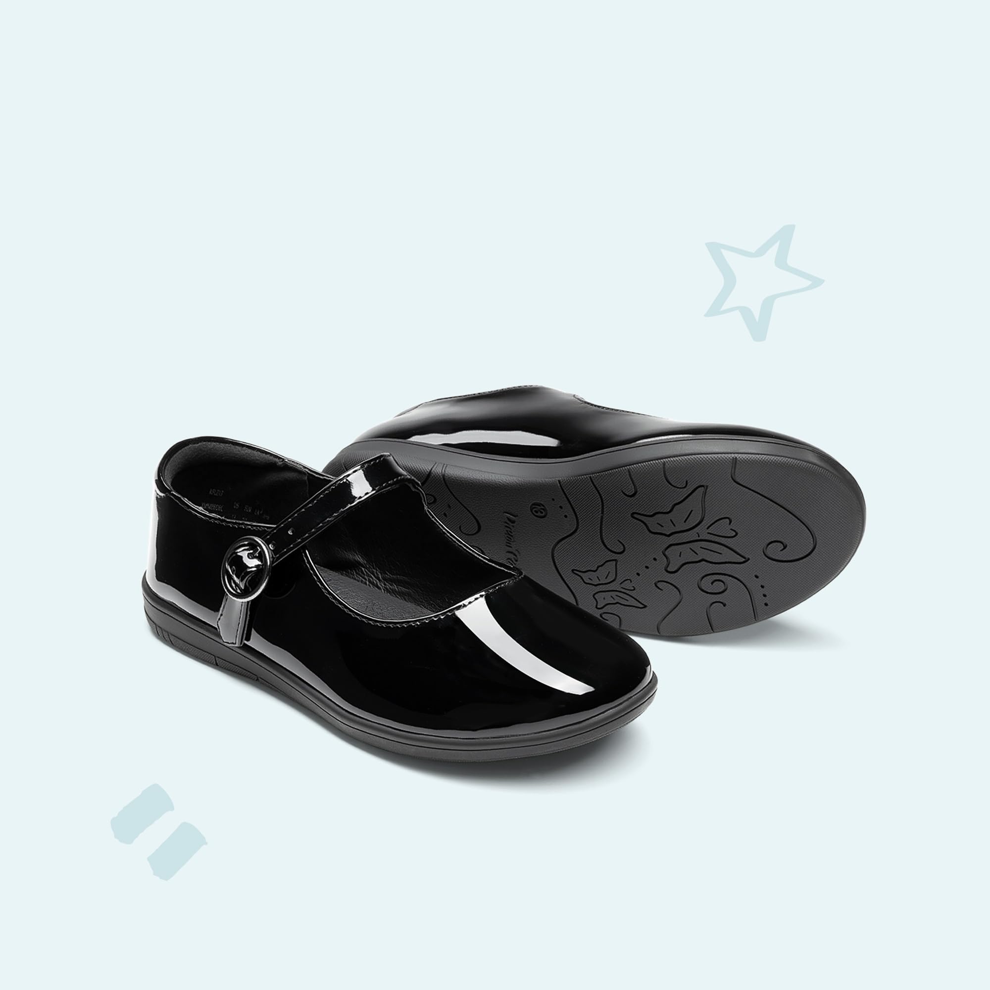 DREAM PAIRS Ballerines Fille Mary Jane Strap Chaussures Plates Ballerine Princesse | Mary Jane - Chaussures plates - Élégantes - Imperméables - Antidérapantes