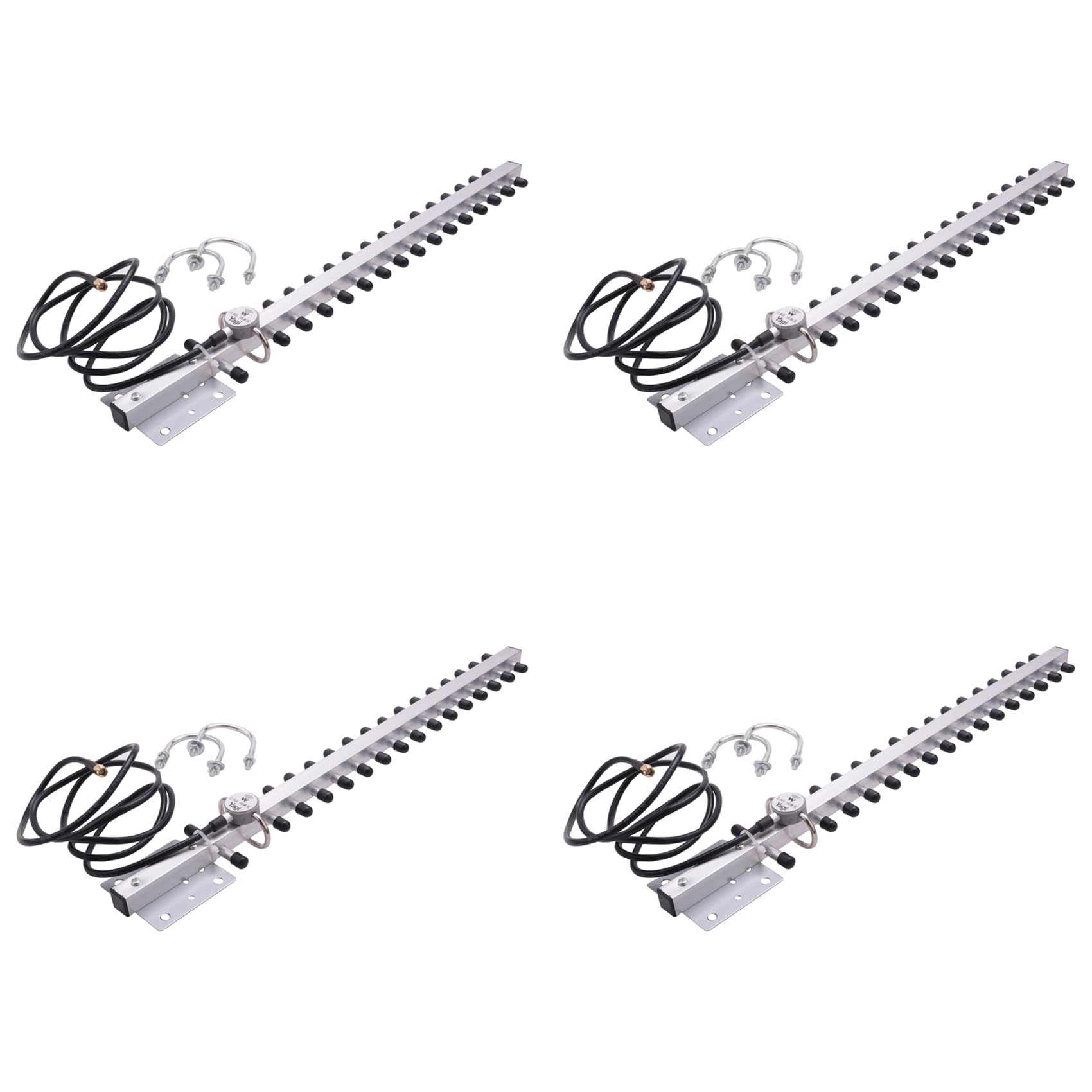 4X 2.4Ghz Antenne WiFi 25Dbi Rp SMA Câble Modem Modulaire Amplificateur Directionnel Antenne sans ExtÉRieure