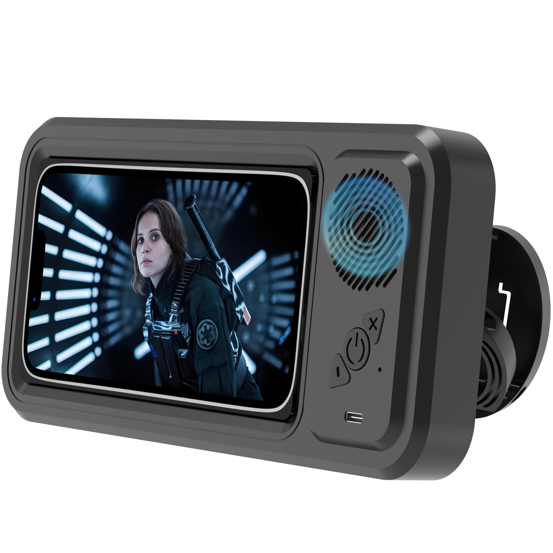 Wireless Bluetooth Speaker for Bathroom , Shower Phone Holder Speaker , Waterproof 360 Rotation Viewable Shower Phone Case Speakers for Bathroom Wall