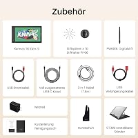 HUION Kamvas 16 Gen 3 Grafikus Rajztábla 15,8" 2.5K QHD Kijelzővel, Tükröződésmentes Üveggel, 99% sRGB, PenTech 4.0, 16384 Nyomásérzékenység 9