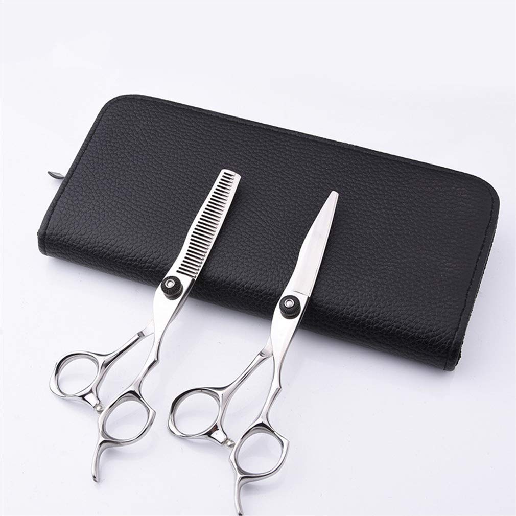 Capelli delle Donne Professionale di Parrucchiere Forbici Set Barbiere Assottigliamento Cesoie Cesoie Giapponese degli Uomini dell'Acciaio Inossidabile di Uso della Casa del Barbiere del Capo