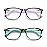Loycco 2 Pack Square Computer Reading Glasses Blue Light Blocking Readers for Women Men