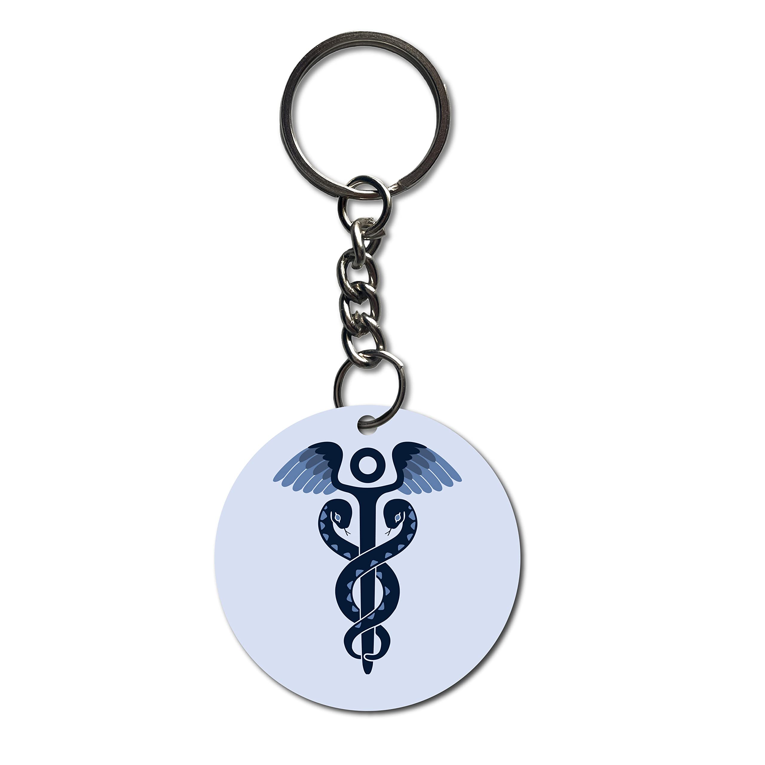 Doctor Symbol Logo Printed Keychain for Women Men Girls Bike/Car/Men/Women/Bag Key Tag Keyrings Multicolored (2.5 x 2.5 Inch)-image-15