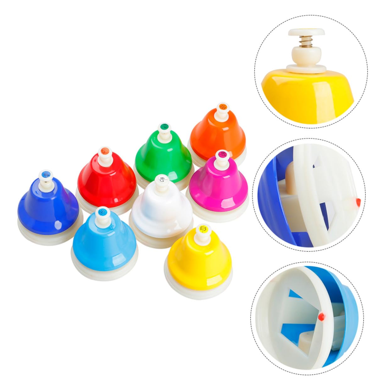 Campanas de Mano Metálicas Educativas para Tonos Diatónicos Instrumento Musical de Percusión y Duradero Juguete Didáctico para Desarrollo Temprano