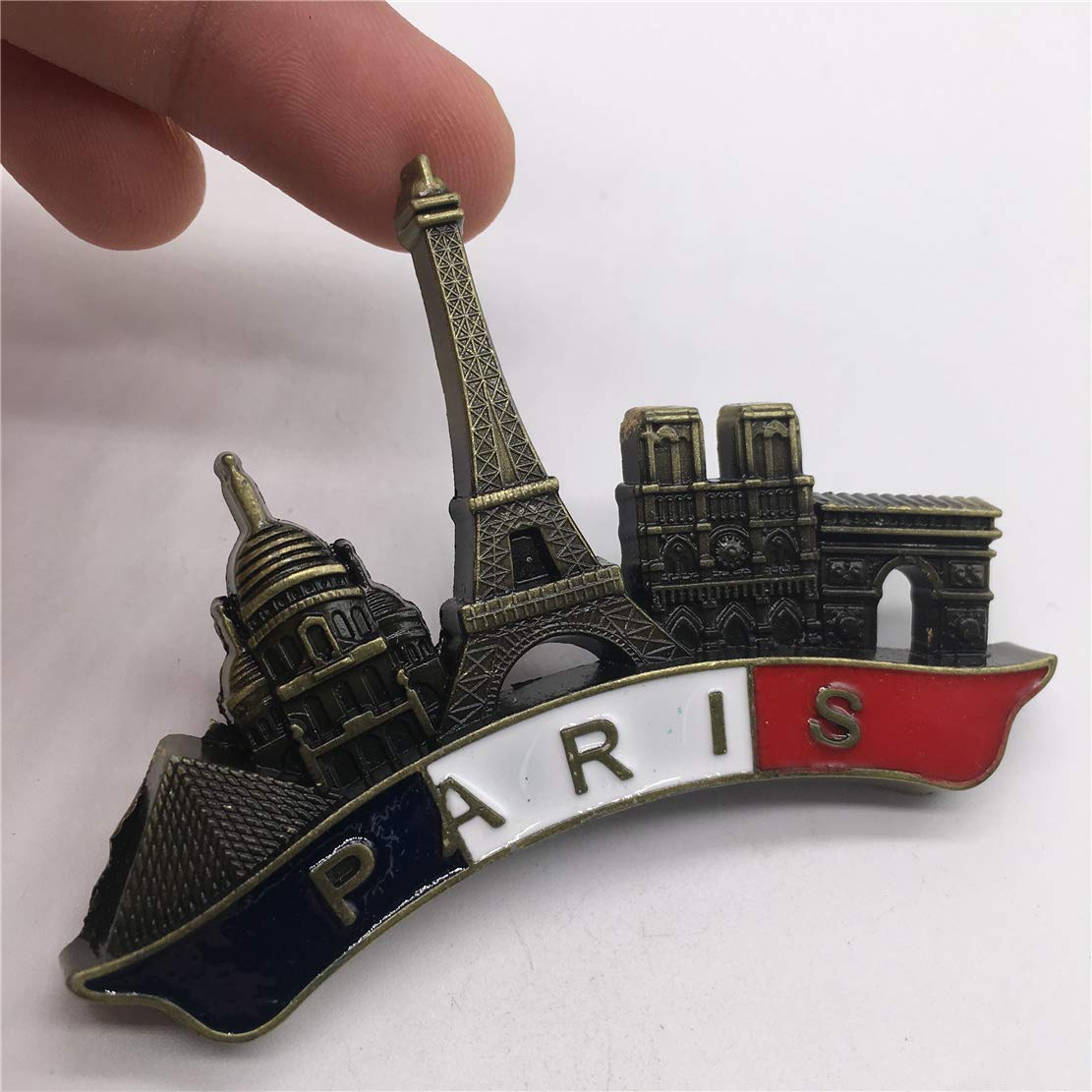 Parigi Francia Torre Eiffel magnete frigorifero 3D souvenir viaggio decorazione frigorifero adesivo magnetico dipinto a mano artigianato collezione