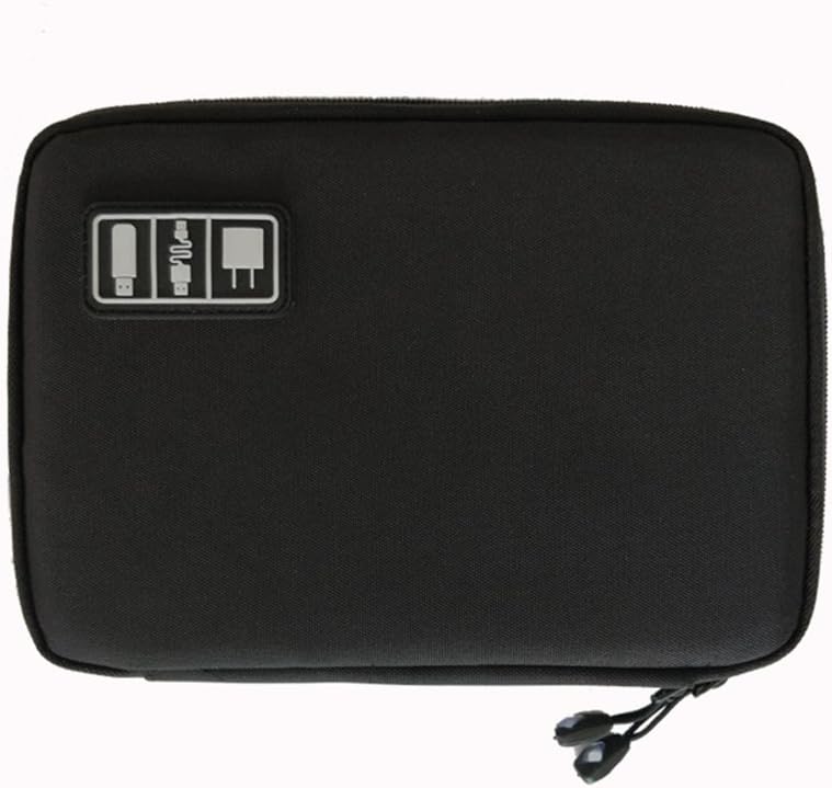 Rojeam Electronic Organizer Travel Gadget Bag For Digital Camera Electronics Accessories USB Cable and Houseware Storage(Black)