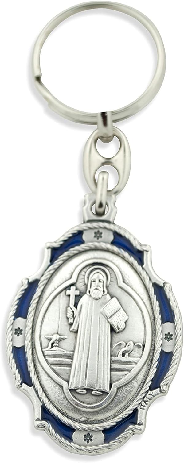 Amazon.com: Catholic Saint Benedict Key Chain : Automotive