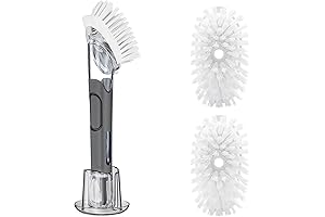 2-Piece Hand and Dish Soap Dispenser Replacement Dish Brush Storage Set