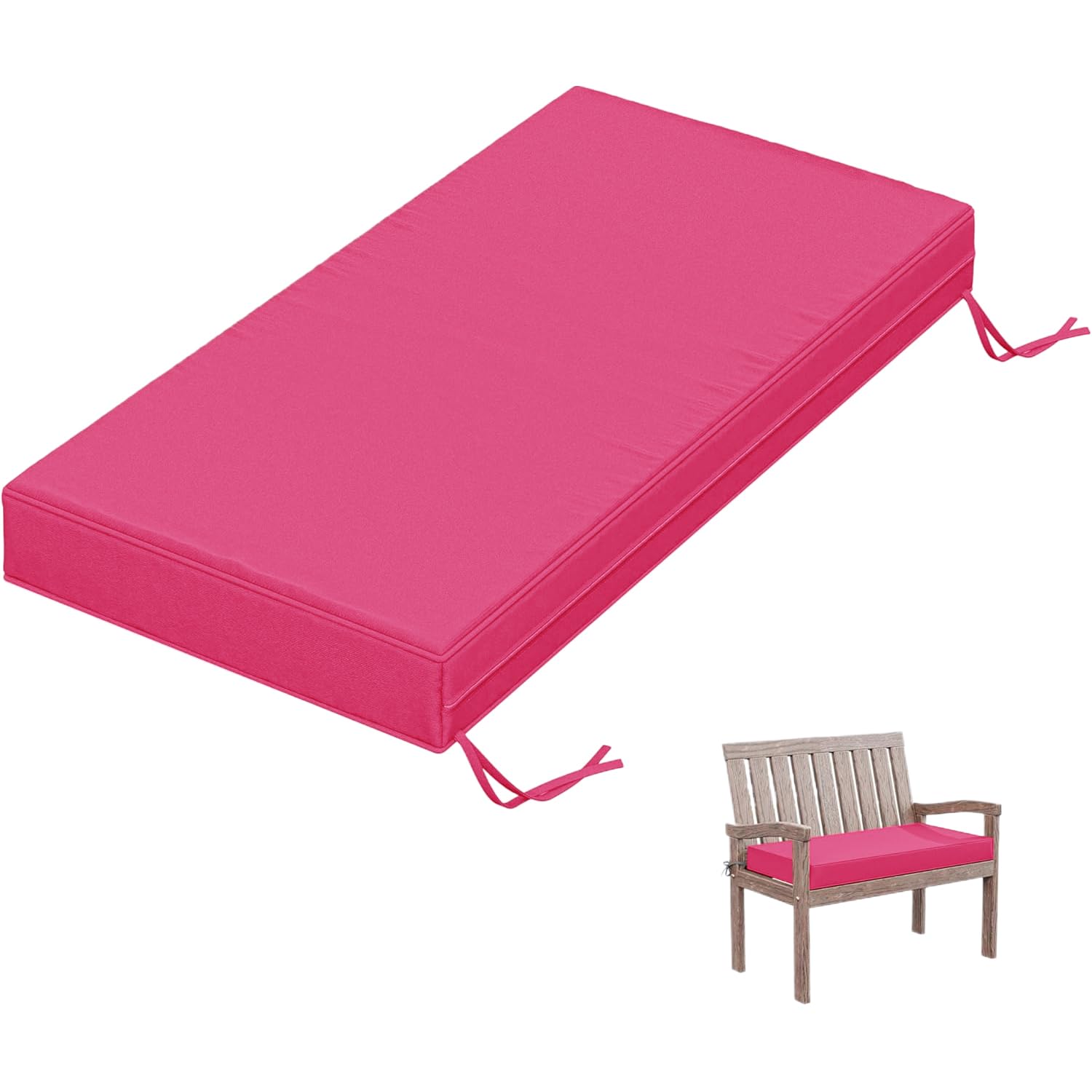 Coussin de siège étanche long matelas antidérapant pour banc extérieur et meuble de jardin
