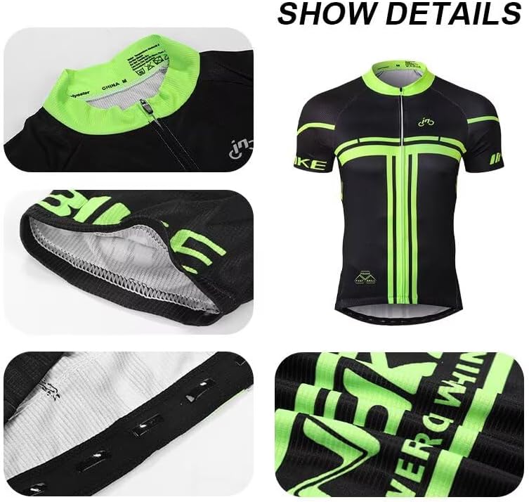 INBIKE Cycling Jersey Men, Short Sleeve Bike Shirt, Bicycle Tops for Biking - Image 3