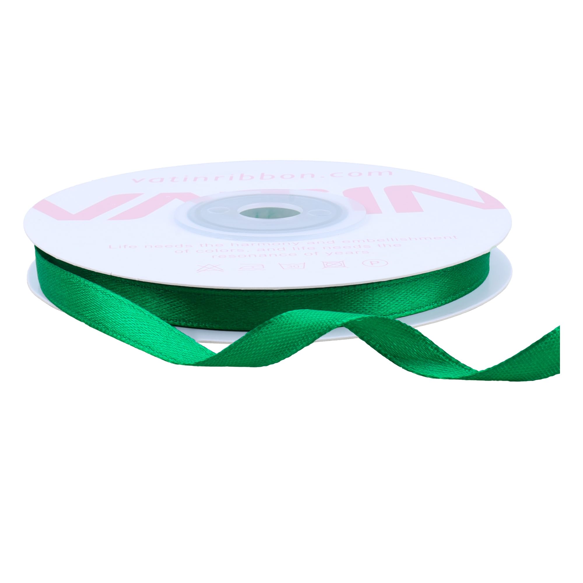 VATIN Green Satin Ribbon Polyester 6mm X 23m(25 Yards) Craft Fabric Ribbon Perfect for Gift Wrapping Hair Bow,Party Balloon Trimming - Image 3