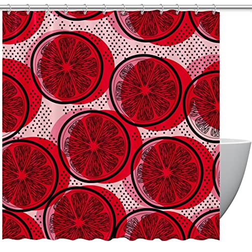 Rideau de douche pamplemousse étanche coloré 183x183 cm - 2