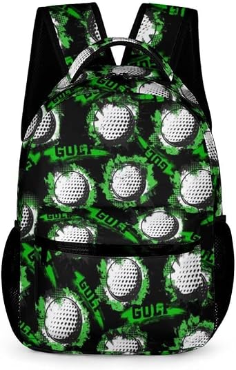Golf Backpack for Kids Girls Boys, 17 Inch Sports Bookbag | 900D nylon | All-over print design | Tear & abrasion resistant | Premium feel | Vibrant | Built for heavy daily use