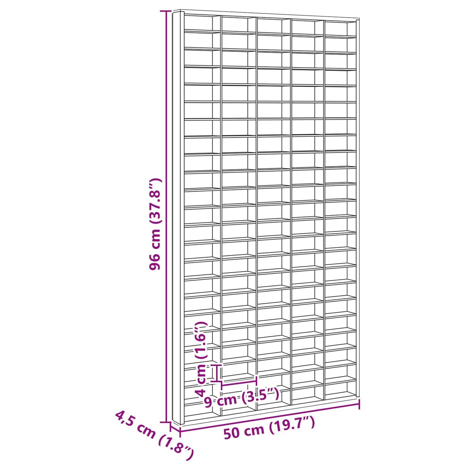 Wandvitrine Beige 50x4,5x96 cm Setzkasten Hängeregal