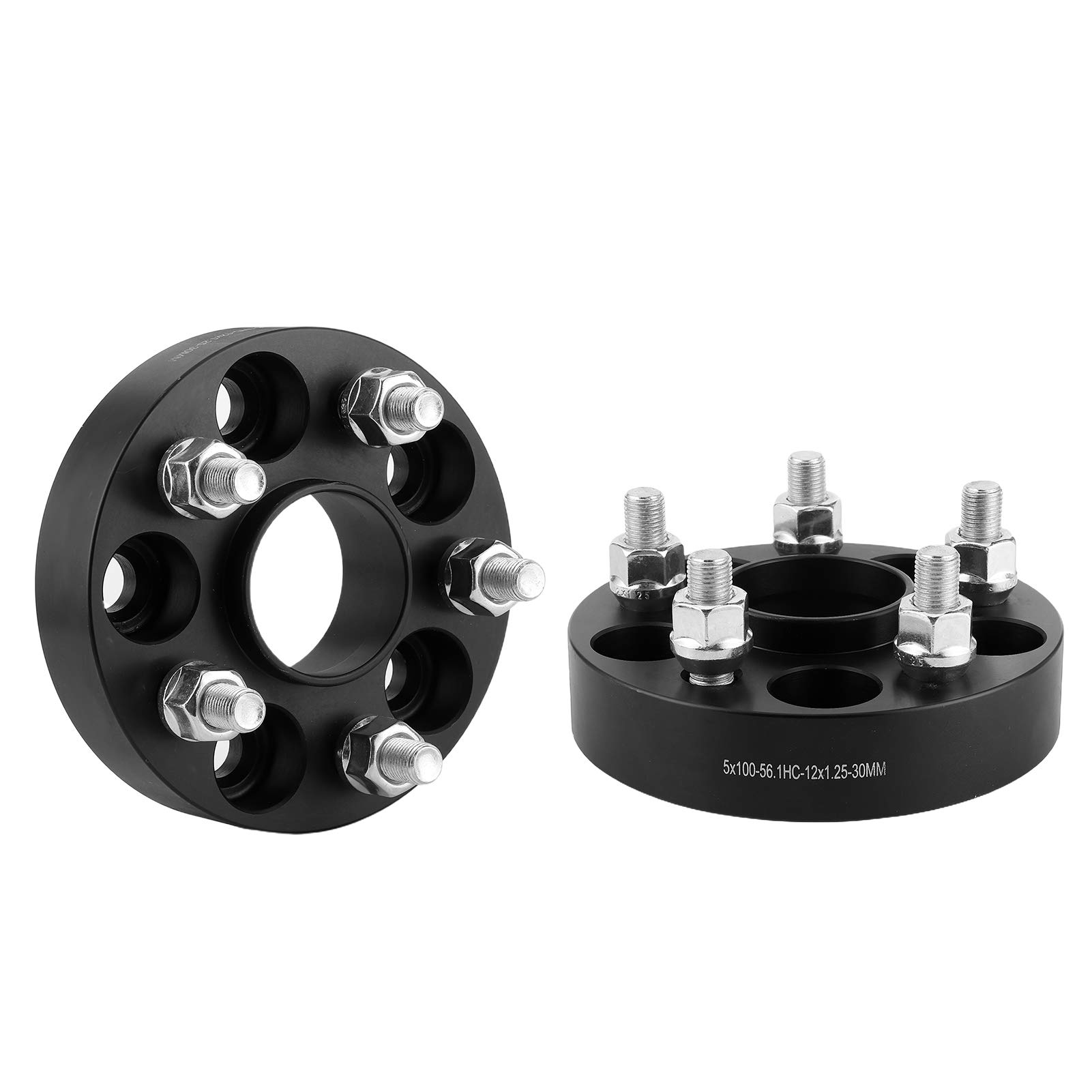 Ausla Entretoise de Roue Adaptateur de Roue centré sur Moyeu en Aluminium 30mm d'épaisseur 56.1mm Alésage M12x1.25 avec pour