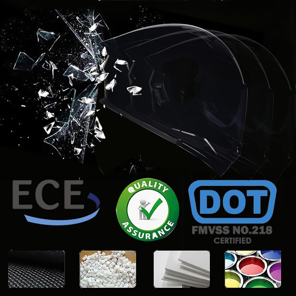 Caschi Modulari per Moto Bluetooth Intercom Casco Moto Apribili Omologato ECE/DOT Casco Moto Flip Up Donna Casco Moto modulare Uomo Leggero Casco Moto Full Face Helmet M~XXL