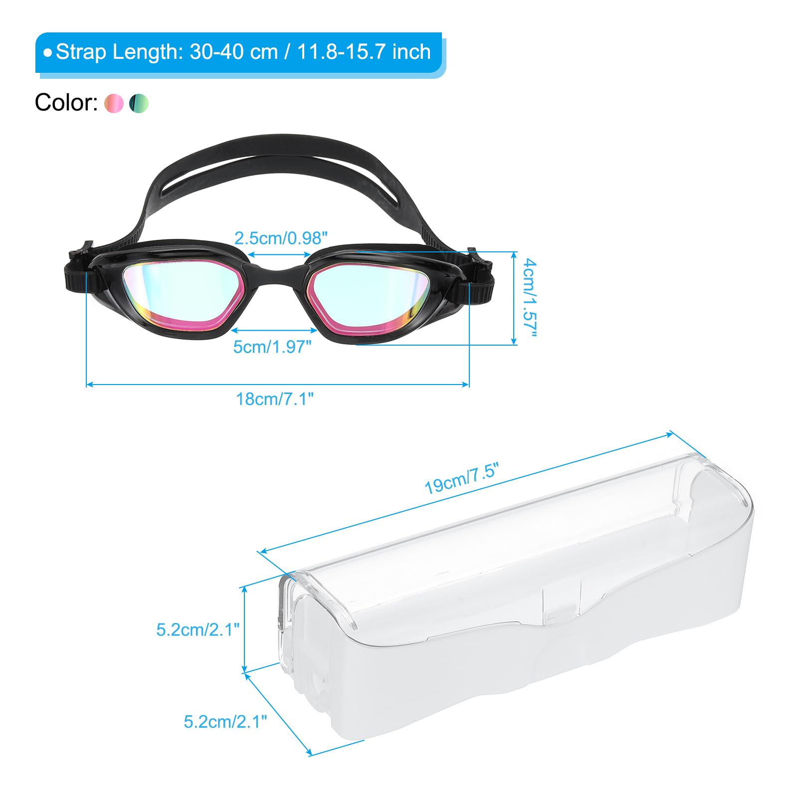 PATIKIL Polarized Swim Goggles Unisex - Image 2