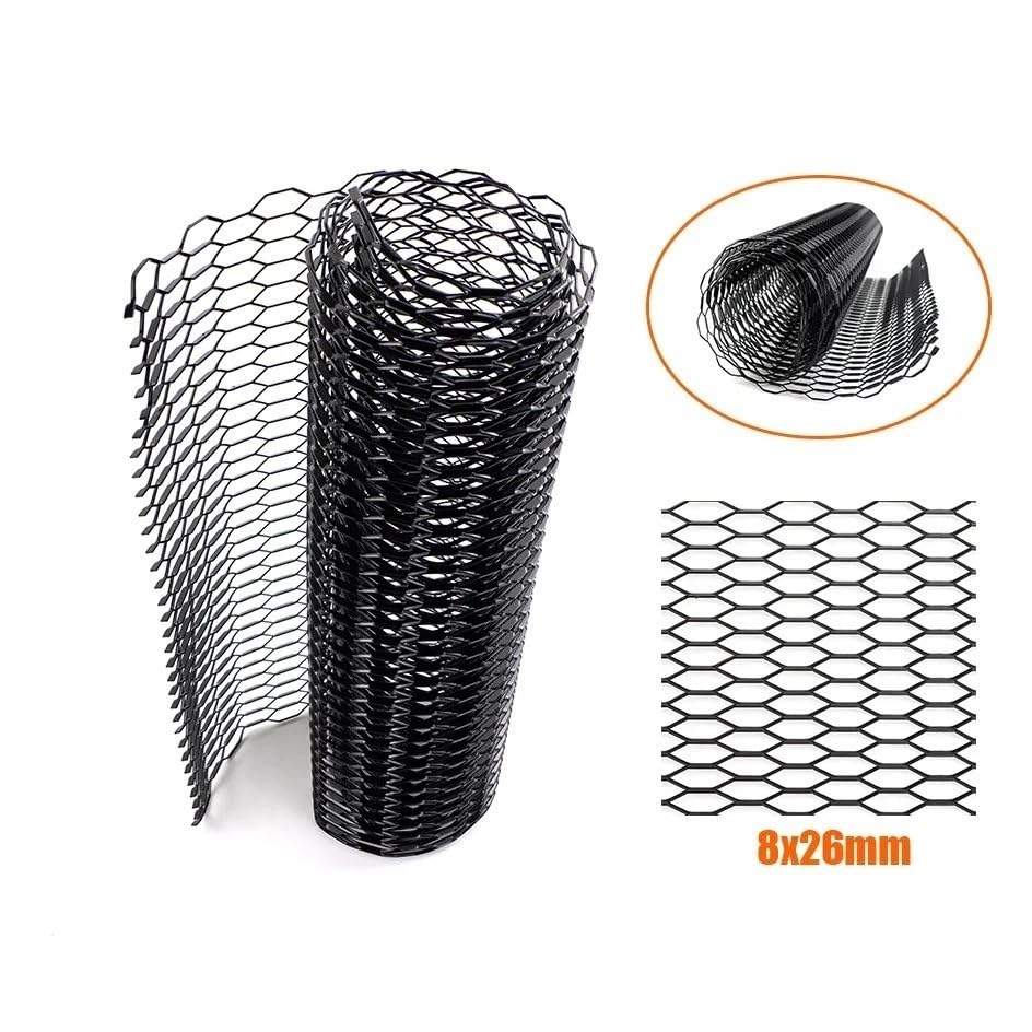 Rejilla parachoques delantero de 100x33cm para reparar capó y guardabarros con red hexagonal 5