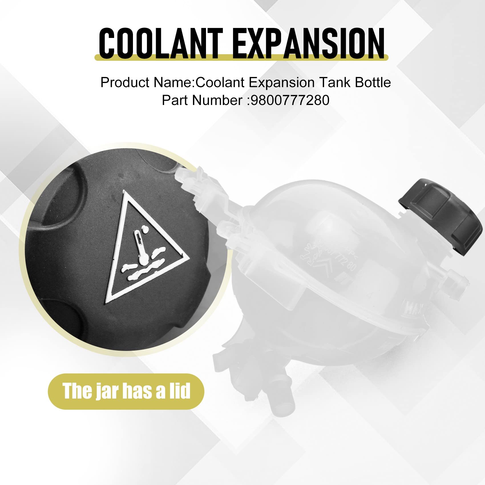 Amazon.com: Soaying 9800777280 Coolant Expansion Tank Bottle with 
