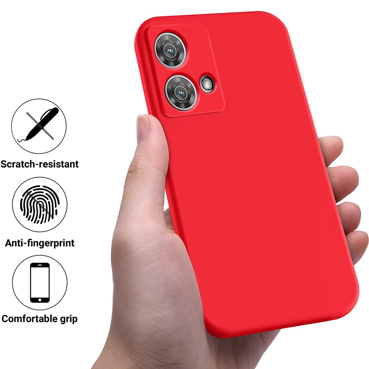 For Otorola Edge 40 Neo Aror PC TPU Caera Shield Phone Case(Red