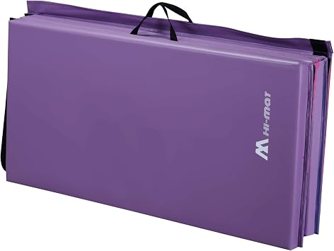HI-MAT Gymnastics Mat, 2 or 3 Thick 4' x 6'/4' x 8' Tumbling Mats Folding Exercise Mat with Carrying Handles