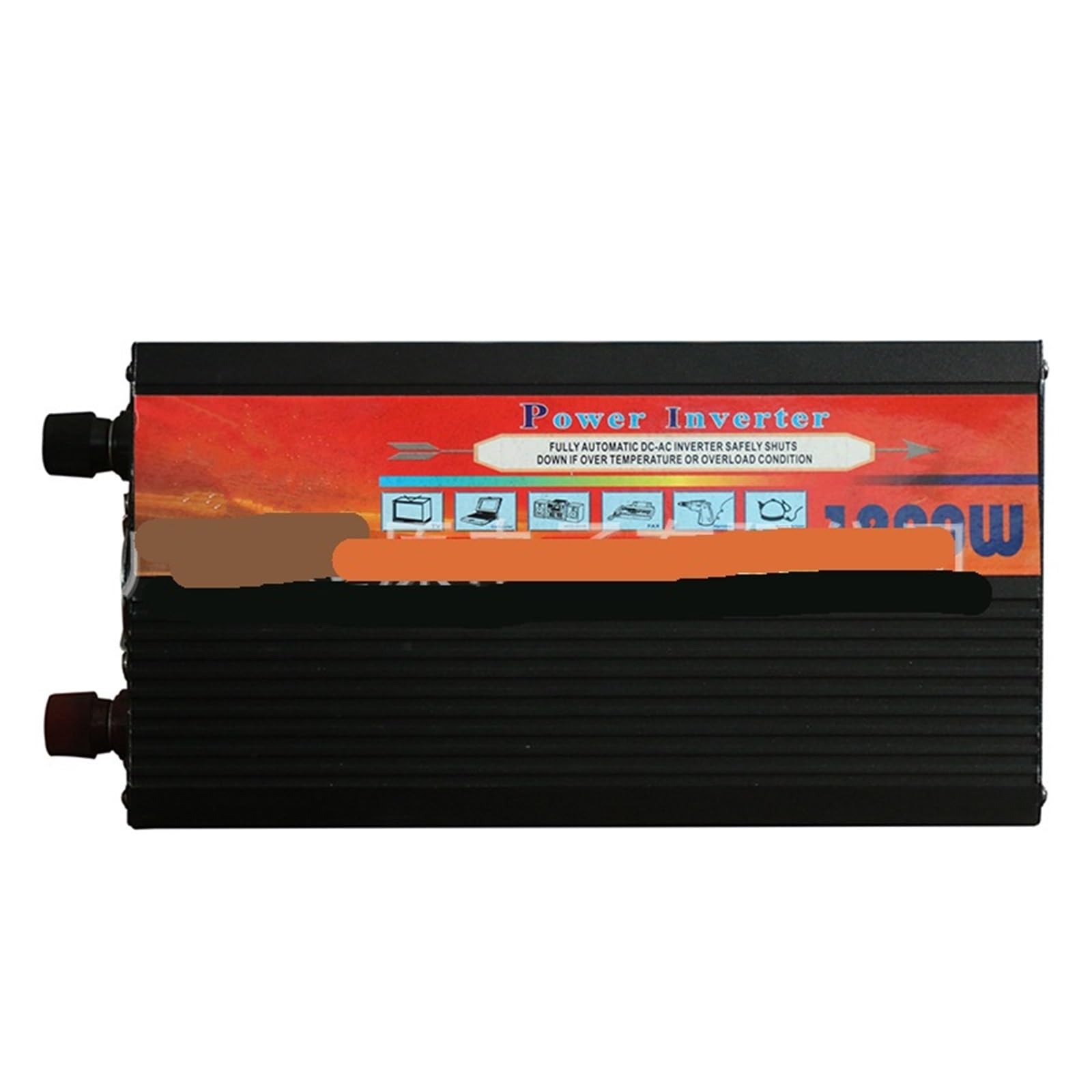 Onduleur à ondes modifiées 1200W convertisseur 12V 110V pour batterie de voiture et camping