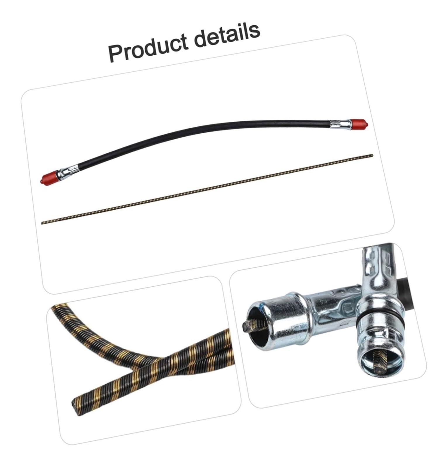 Eje Flexible for cortacésped, mochila, desbrozadora, cortadora de césped, 35 pulgadas, 29mm, extremos de construcción de goma metálica(Axis+shaft core)