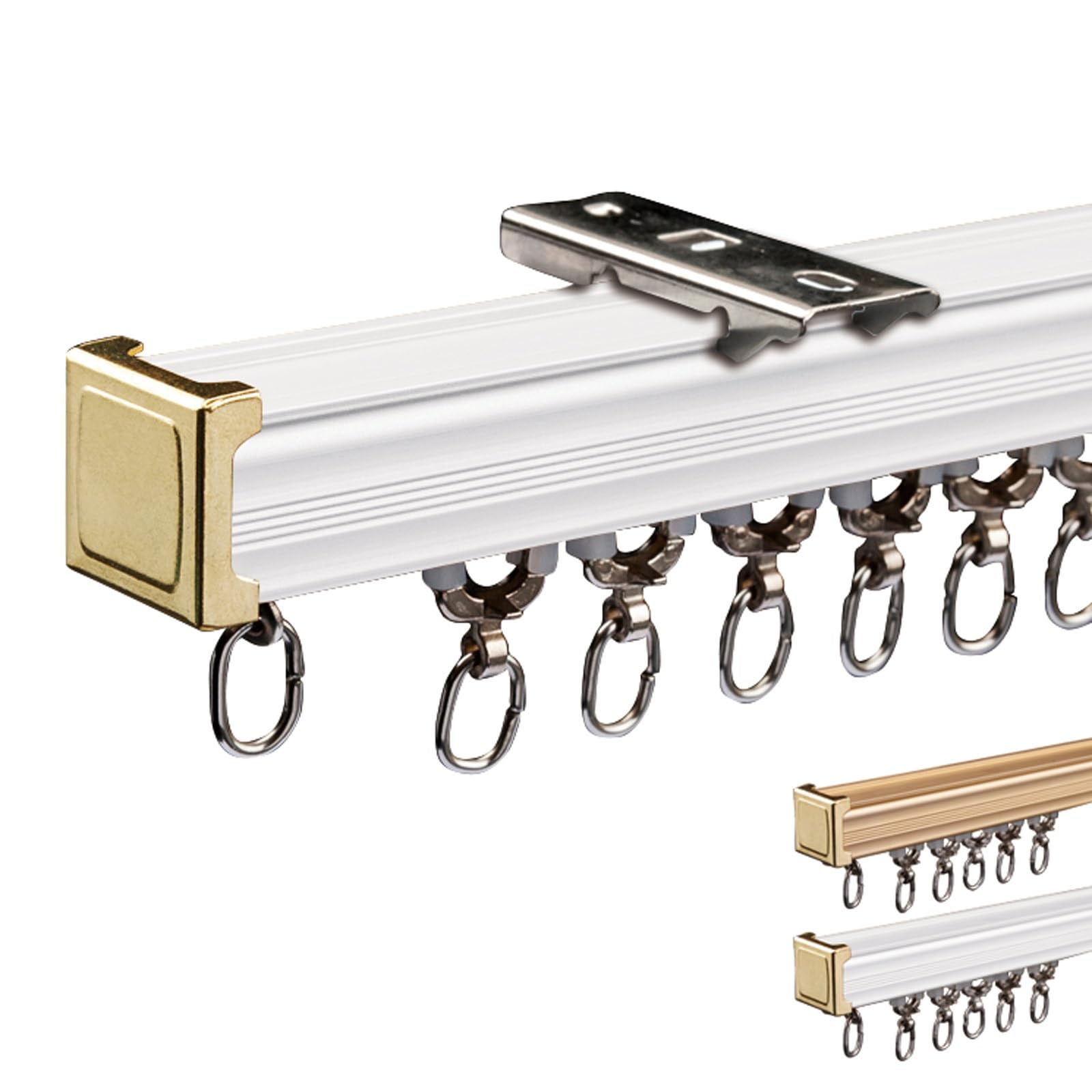 Ceiling Track Heavy Duty Drapery Rod Sliding Curtain Rail Aluminum Tracks