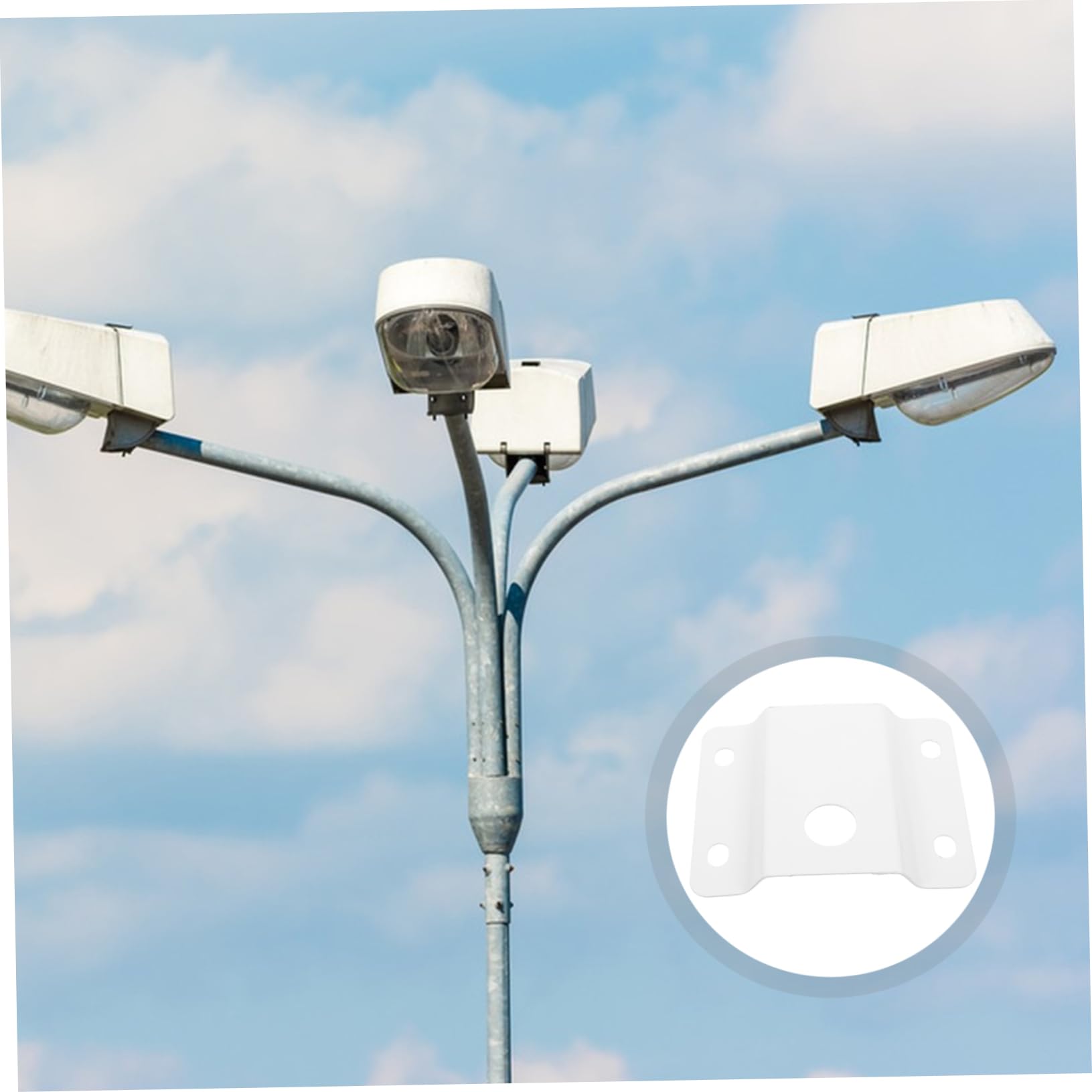 Levemolo Versatile Solar Panel Mounting Kit Iron Street Light Bracket for Solar Cell Brackets for Light Pole