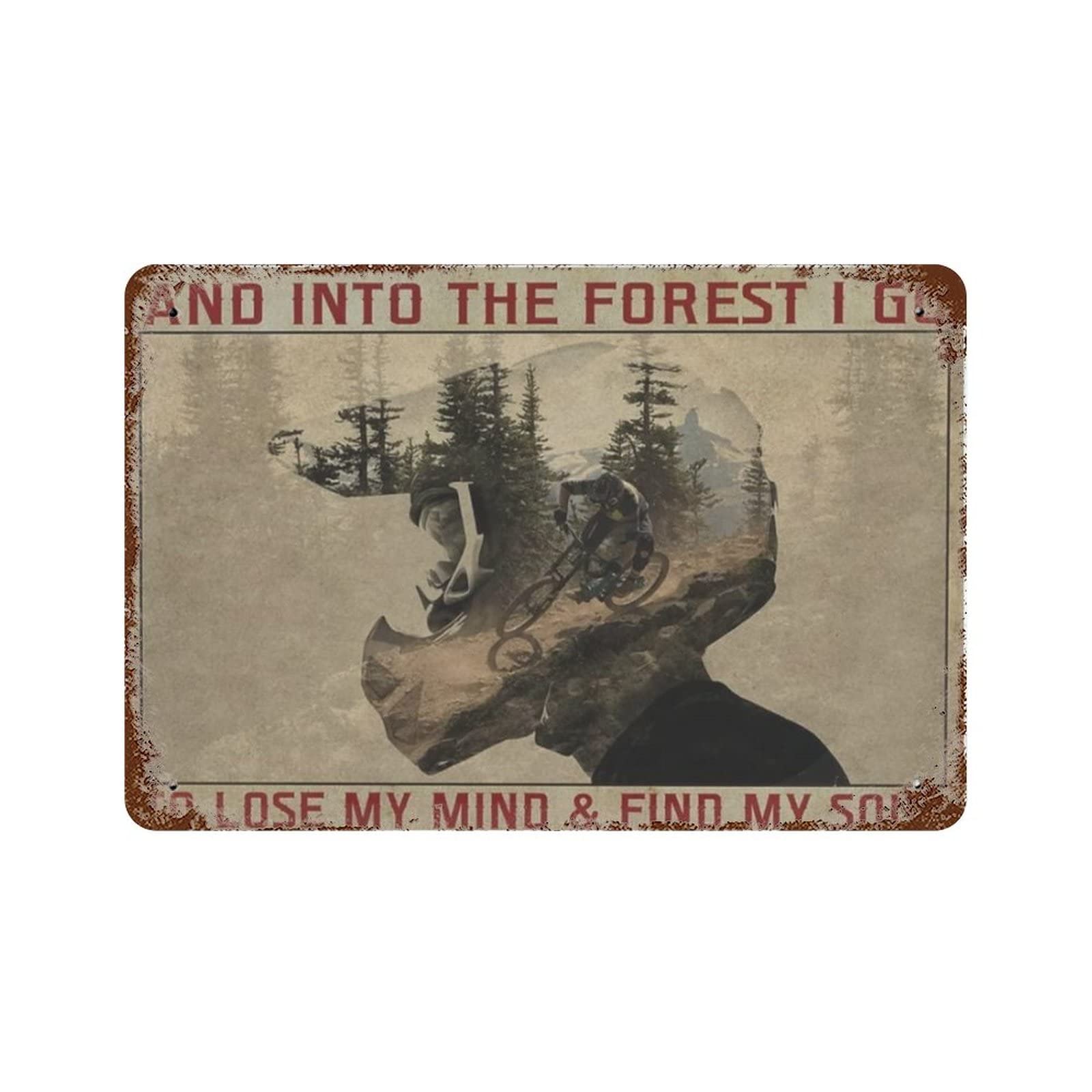 Poster Metallico Da Giardino - Scritta 'I Go To Lose My Mind