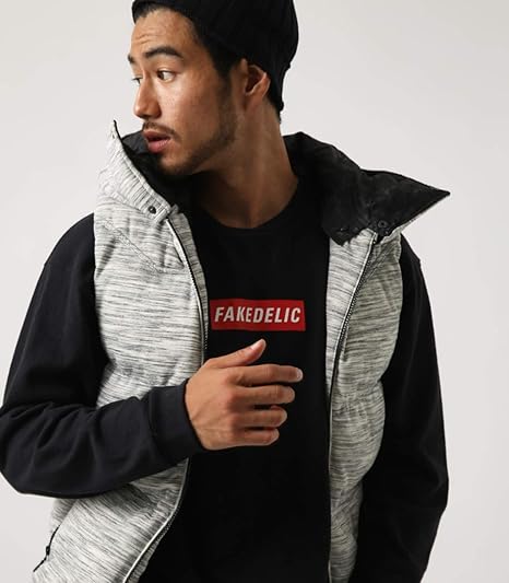 Amazon アズールバイマウジー ポンチ中綿 ベスト メンズ 柄杢グレー L ベスト 通販