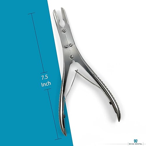 Miniatura 4 de DEXA DENTAL Rongeurs Ruskin de acero inoxidable de doble acción, rectas y curvas, 7.5 pulgadas