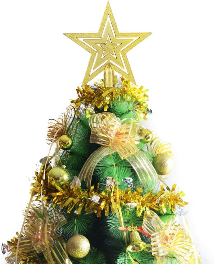 Amazon.co.jp: 1個 キラキラ スター クリスマス ツリートッパー