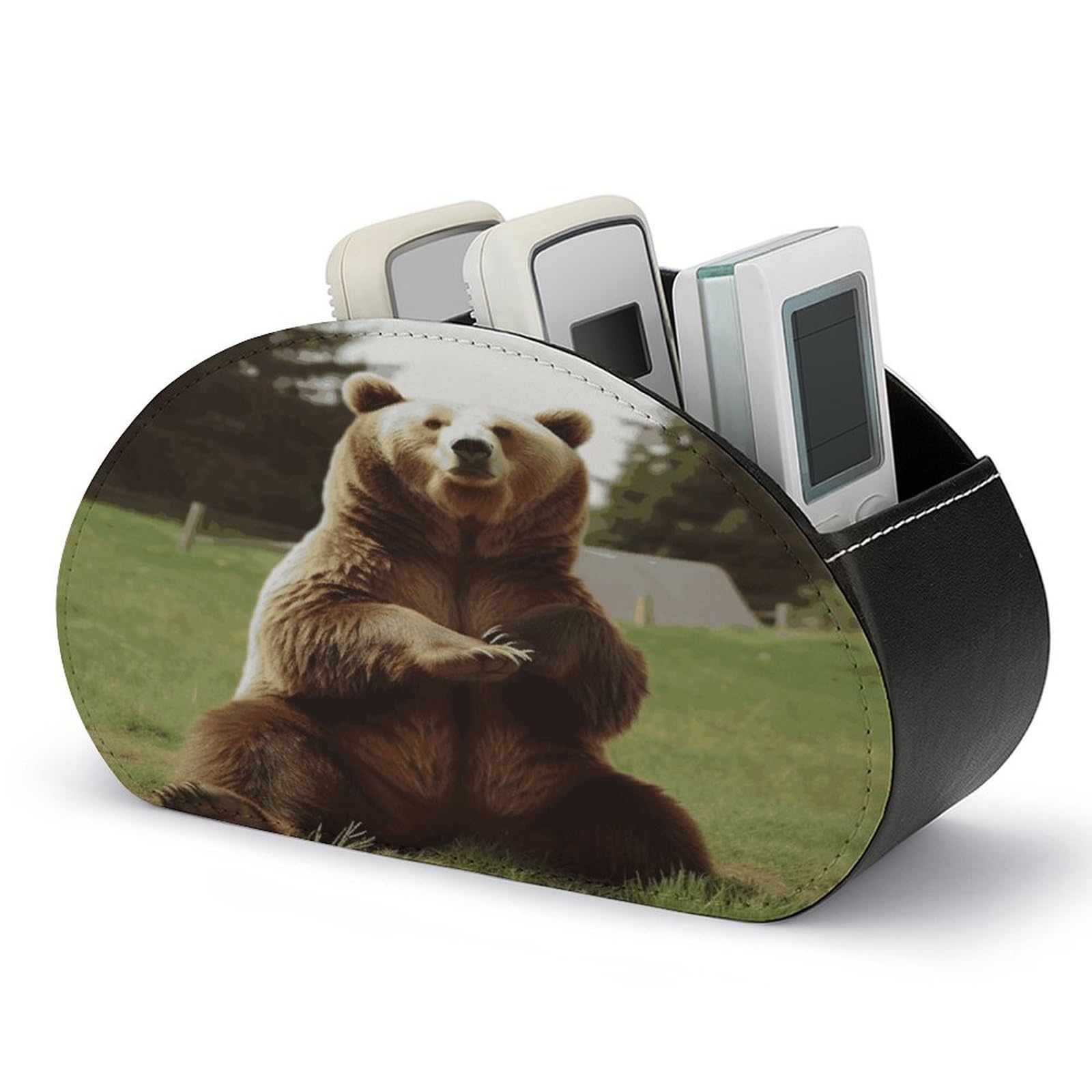Btcowzrv Style Hi Bear Sit On The Lawn Remote Control Holder With 5 Compartments