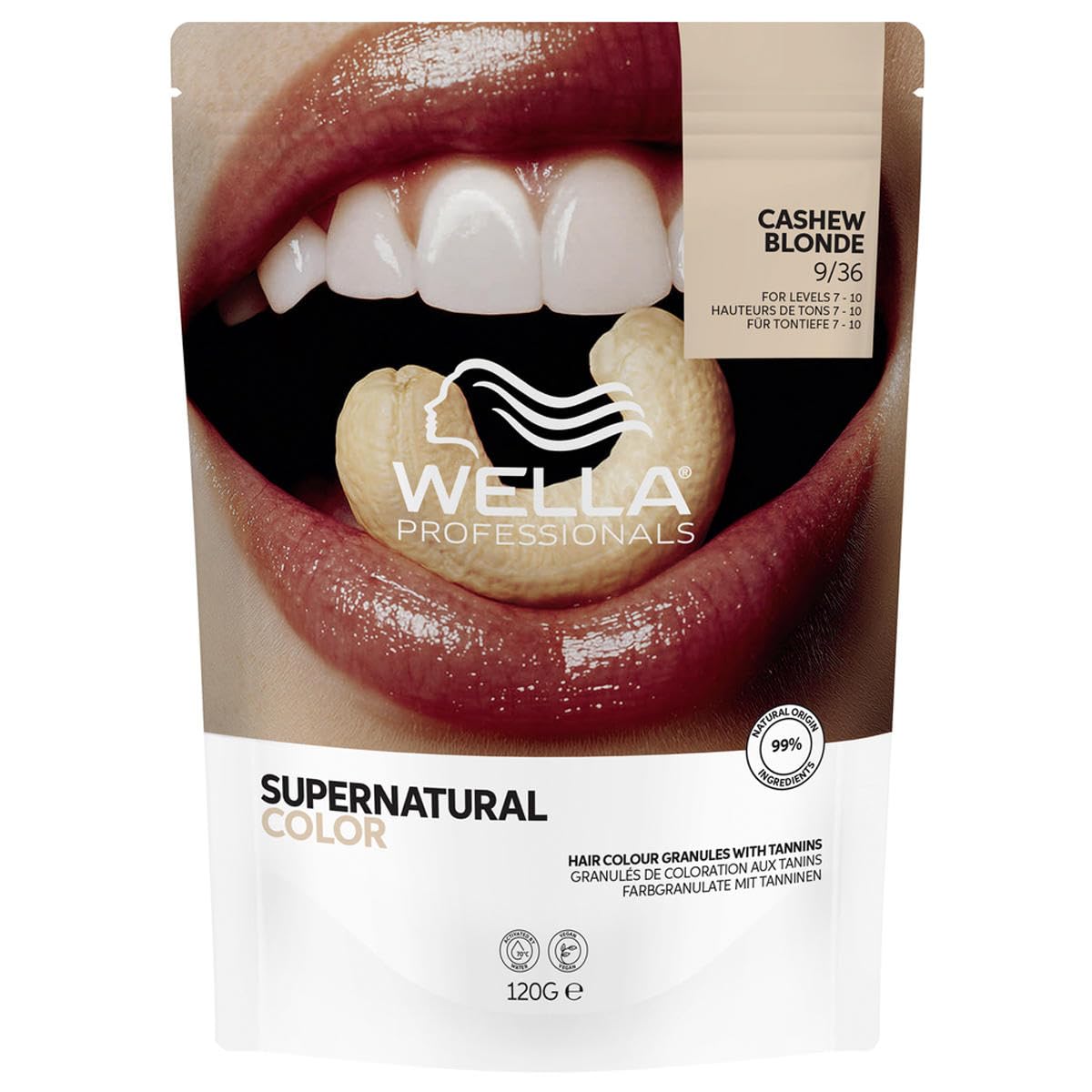 Wella Supernatural Color 9/36 Cashew Blonde 120g | Coloration Professionnelle Effet Naturel, Reflets Lumineux et Uniformes, Couverture Douce et Résultat Naturel