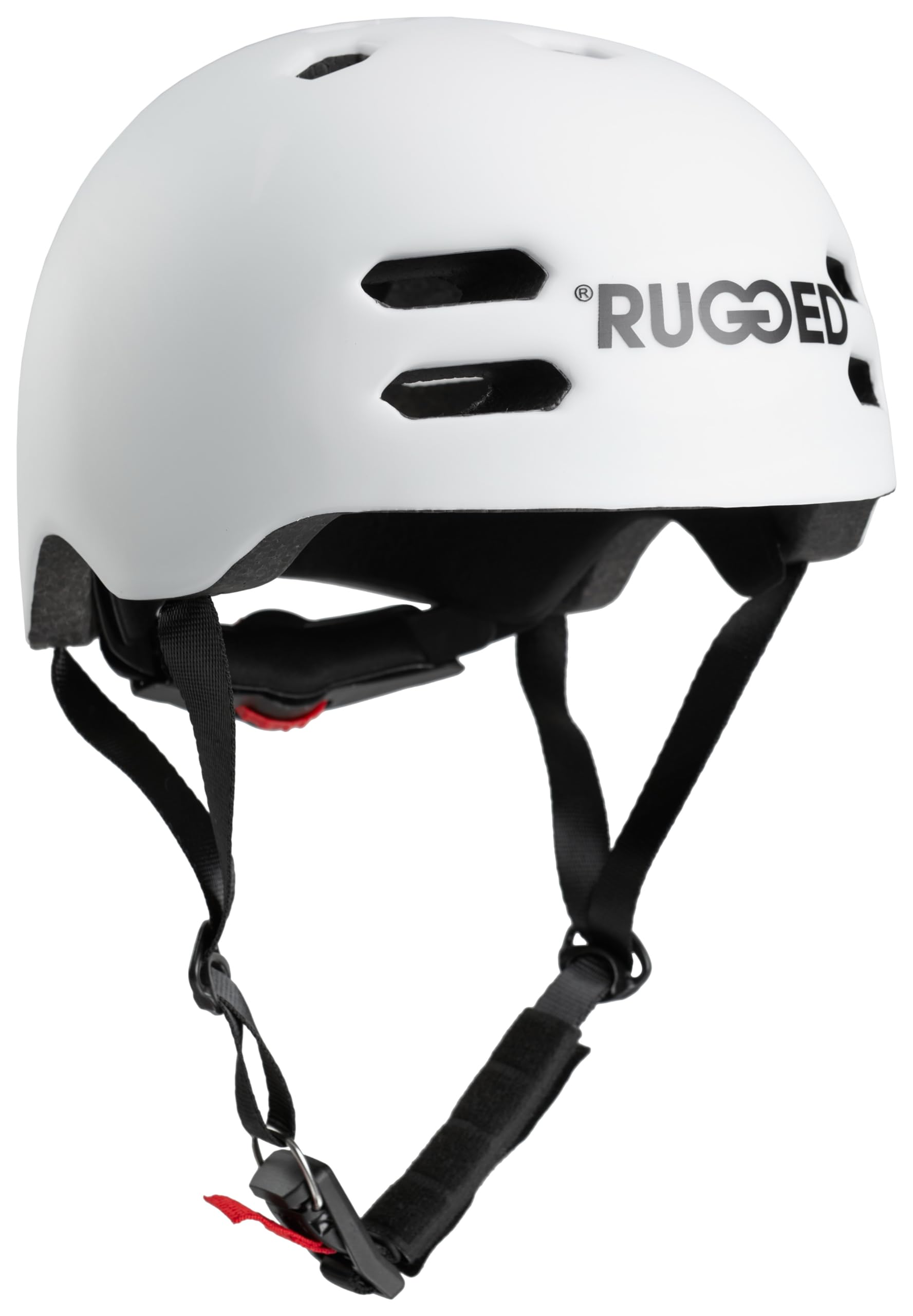 Rugged Leichter Inmold Helm I Grössenverstellbar I Magnetverschluss I belüftet für Stunt-Scooter I Skateboard I Inlineskates I Fahrrad I BMX I Dirt I E-Scooter