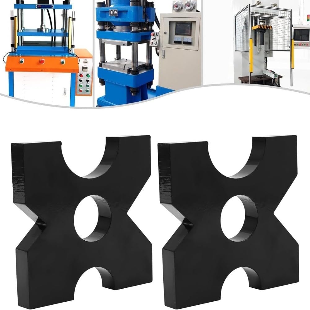 Hydraulikpressen-Platten Im Pflaumenblüten-Design – 2er Set, 18x18x2,5 Cm Und 12,7x12,7x2,5 Cm, Mit Löchern, Für Pressen Und Stabilität