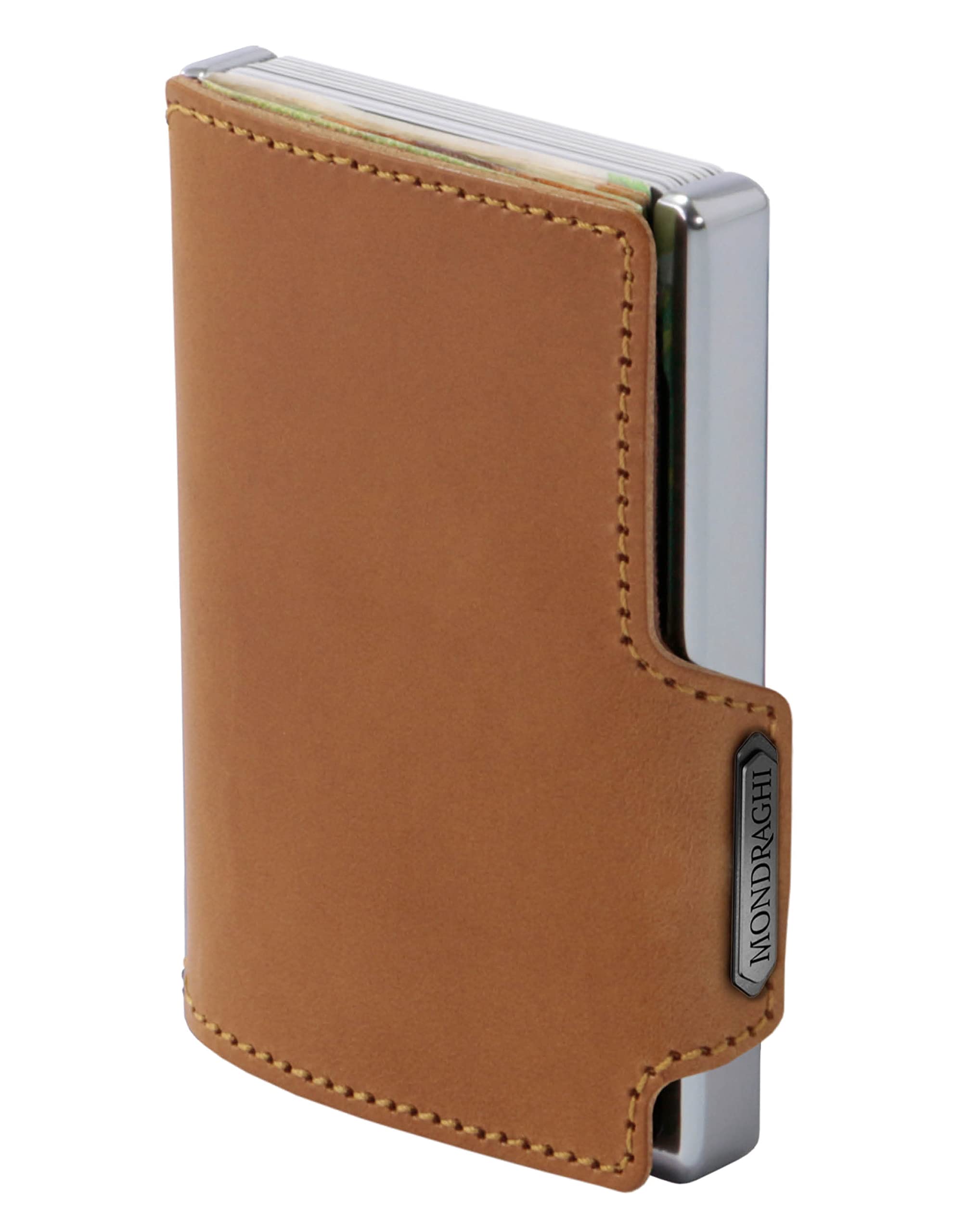 Mondraghi Mini-Wallet and Card Holder Made in Italy CARAMEL