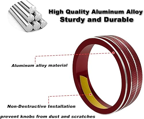 Miniatura 5 de KEEGTBOX Cubierta de botón de la perilla del interruptor de control de la consola central 4WD, compatible con Jeep Renegade Cherokee Compass SUV