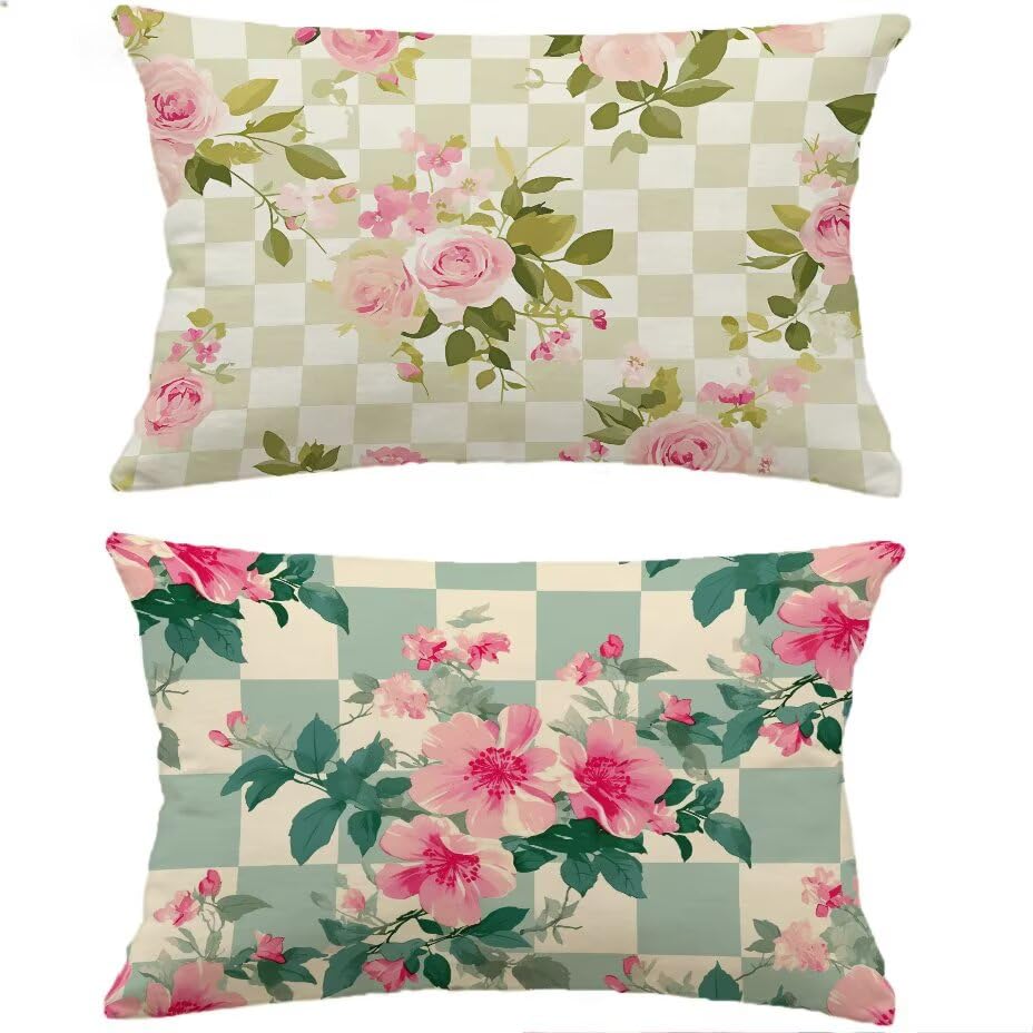 Coussin lombaire rectangulaire 60x80 housse de coussin extérieur imperméable lot de 2 vert sauge