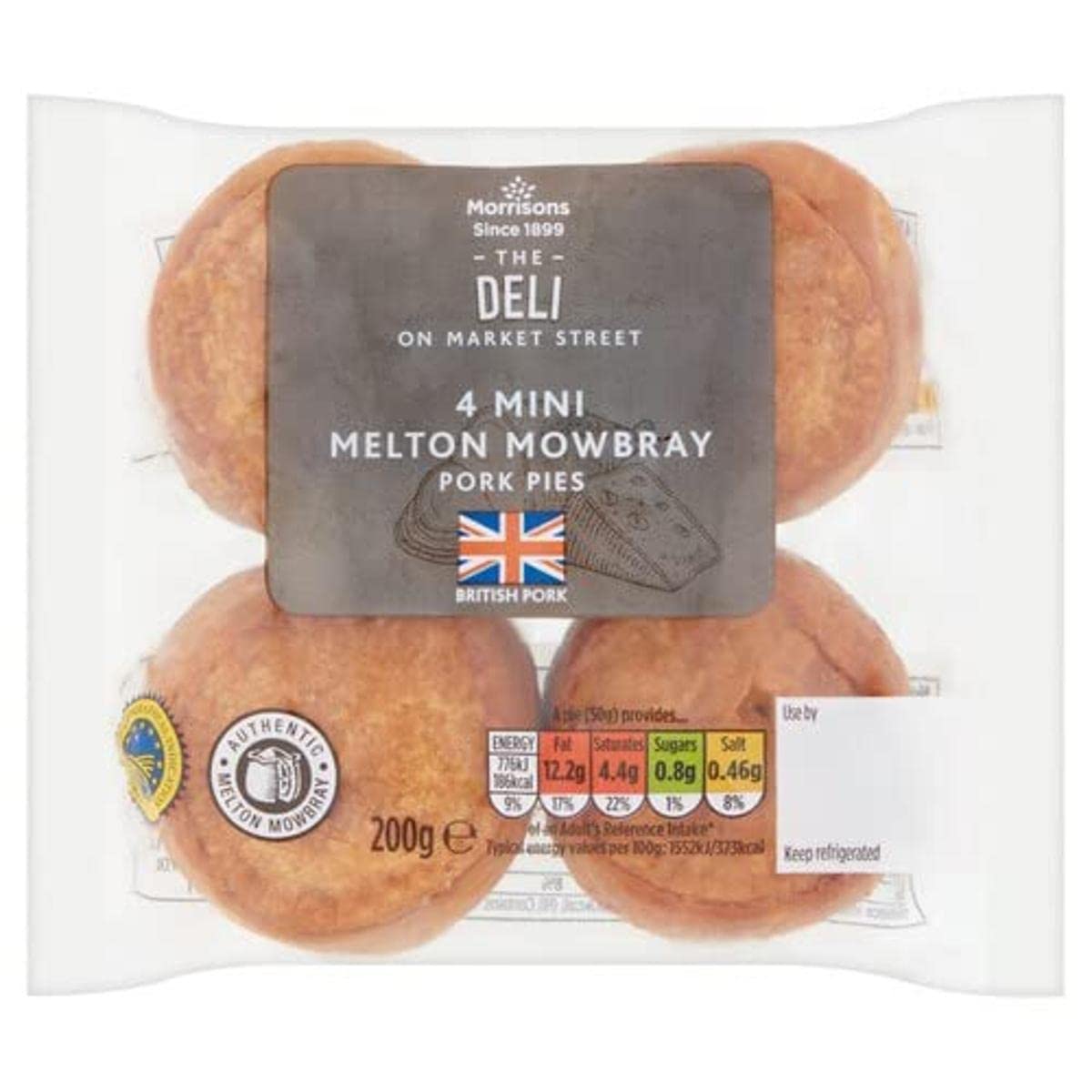 Morrisons 4 Mini Melton Mowbray Pork Pies